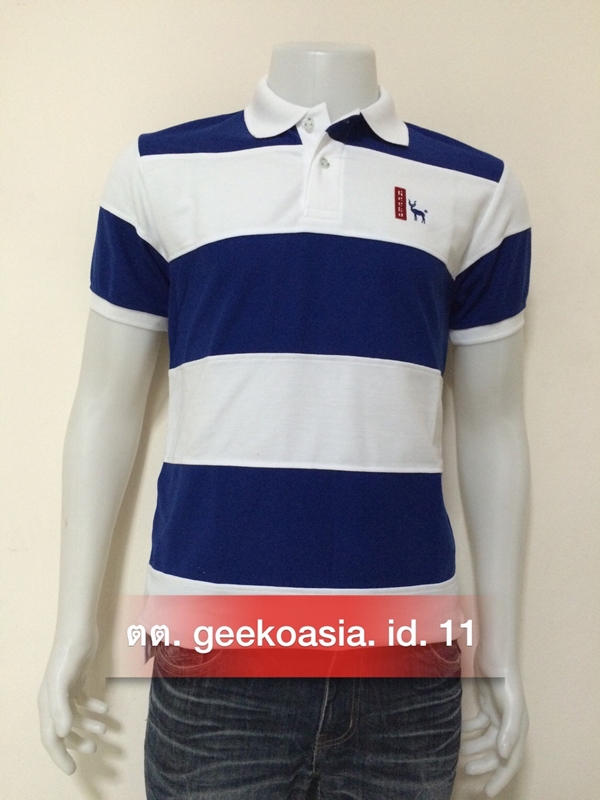 เสื้อโปโลชายตัดต่อ น้ำเงิน