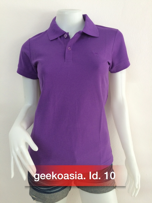 เสื้อโปโลสีพื้นหญิง ม่วงพระเทพ