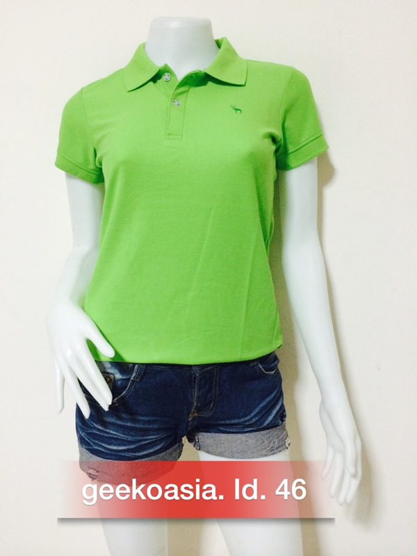 เสื้อโปโลสีพื้นหญิง เขียวอ่อน 