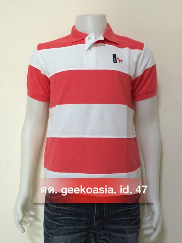 เสื้อโปโลตัดต่อชายสีโอรสเข้ม