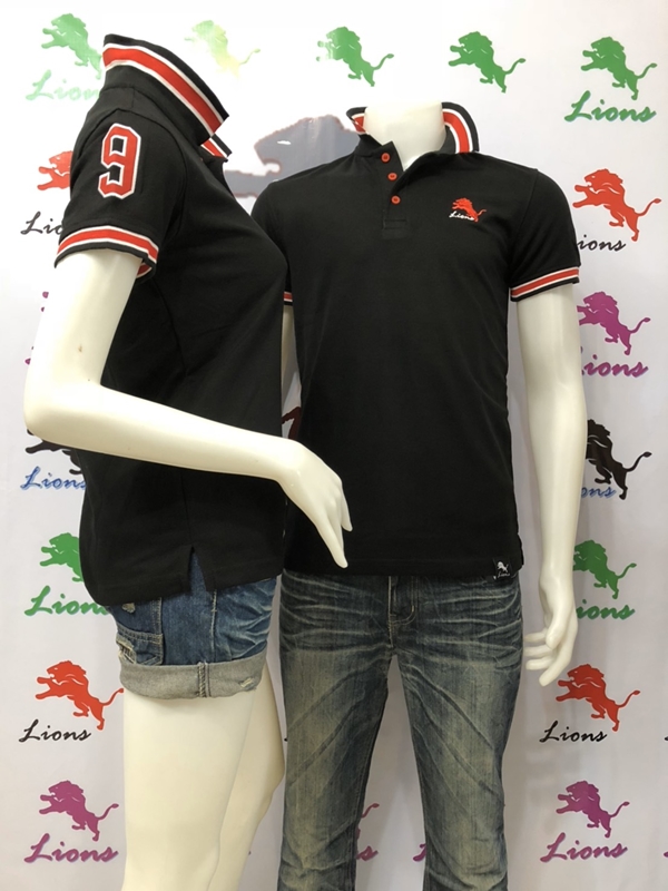 เสื้อโปโลทรงสลิมชายหญิง  สีดำ