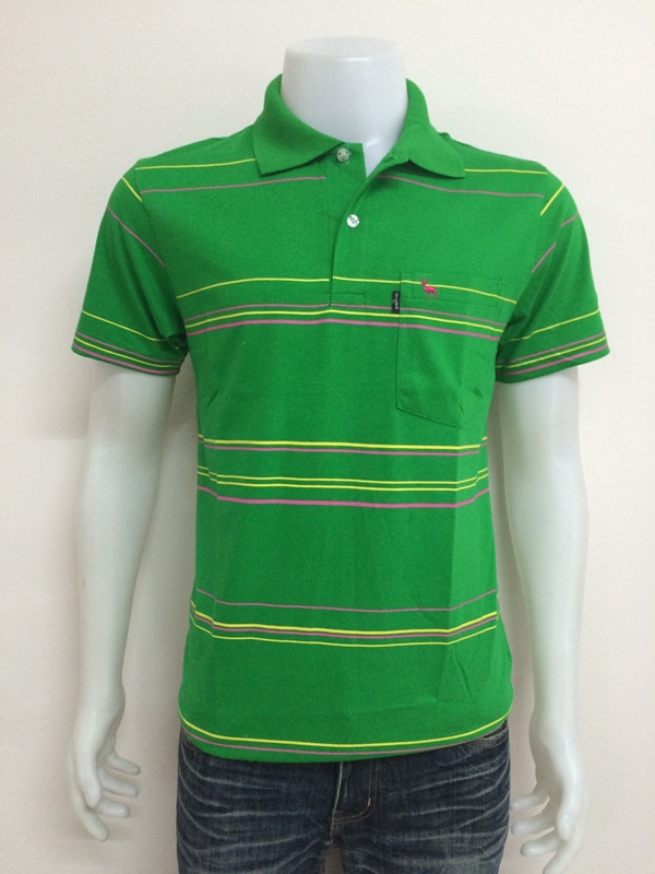 เสื้อโปโล cotton ชาย สีเขียว