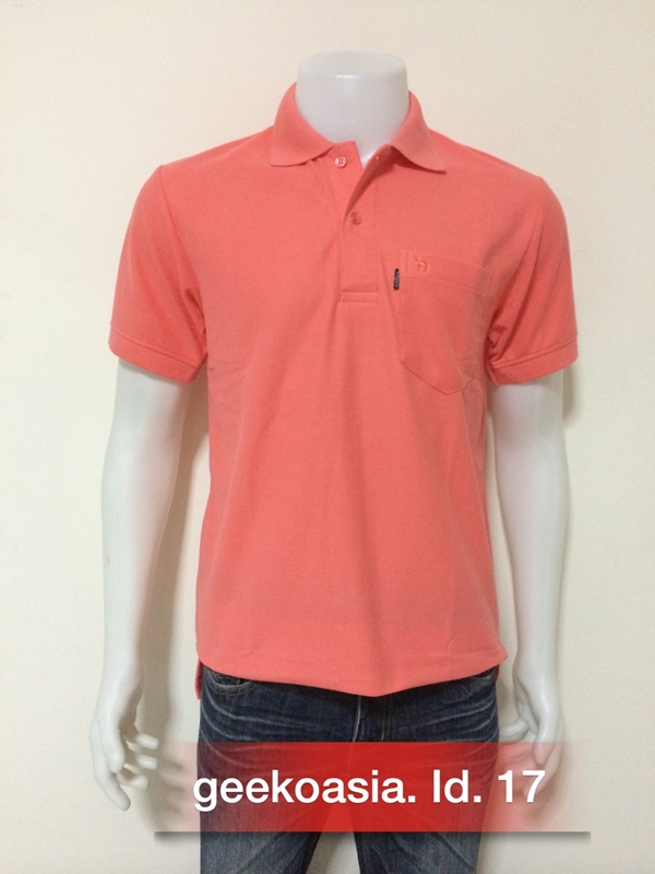 เสื้อโปโลชายสีโอรสอ่อน