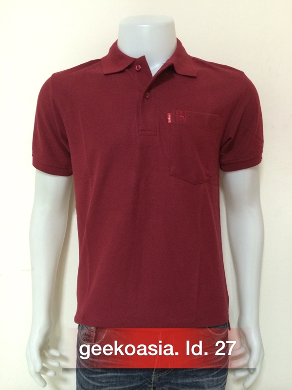 เสื้อโปโลสีแดงเลือดหมู