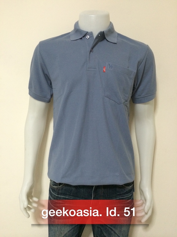 เสื้อโปโลชายสีเทาอากาศ
