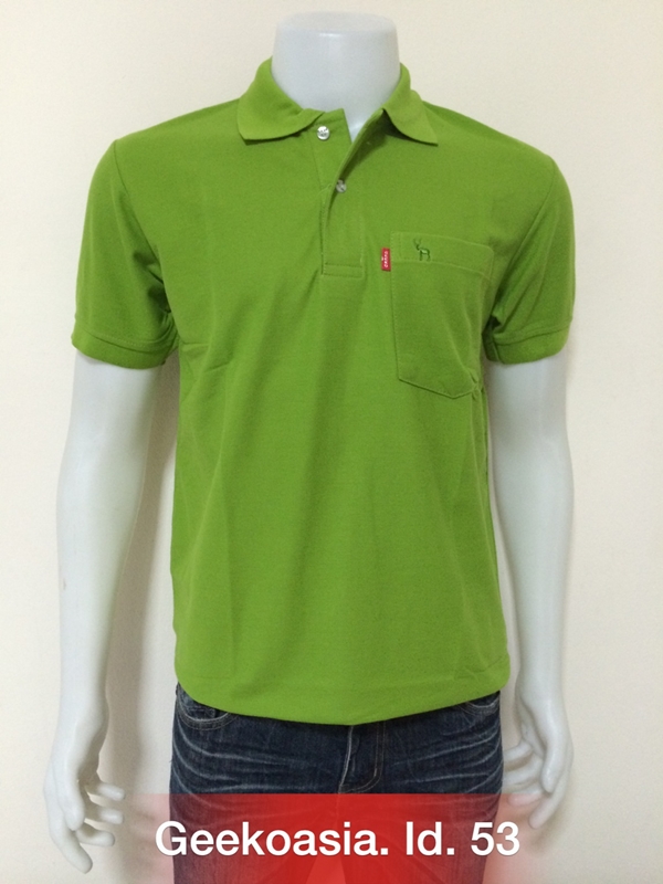 เสื้อโปโลชายสีเขียวไพร