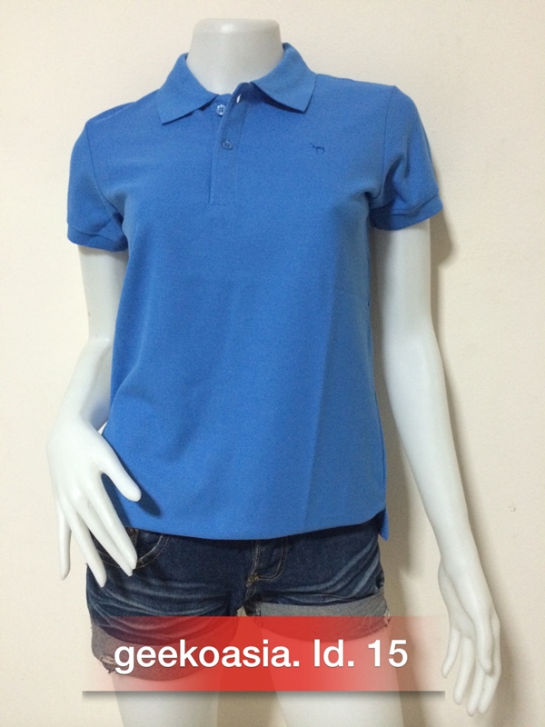 เสื้อโปโลหญิงสีฟ้าคราม