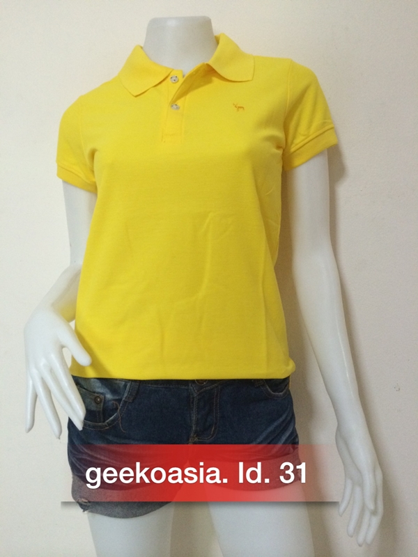เสื้อโปโลหญิงสีเหลืองสด