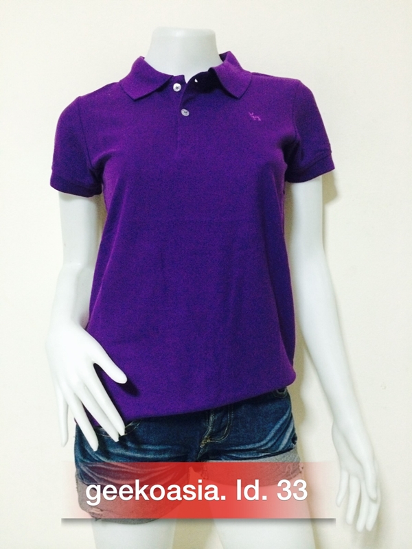 เสื้อโปโลหญิงสีม่วงเข้ม