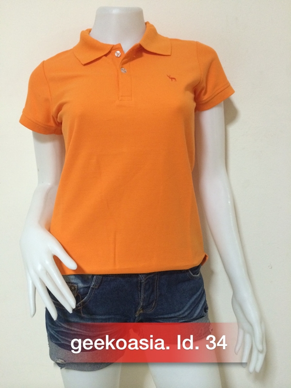 เสื้อโปโลหญิงส้มอ่อน