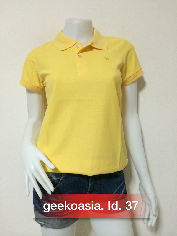 เสื้อโปโลหญิงเหลืองอ่อน