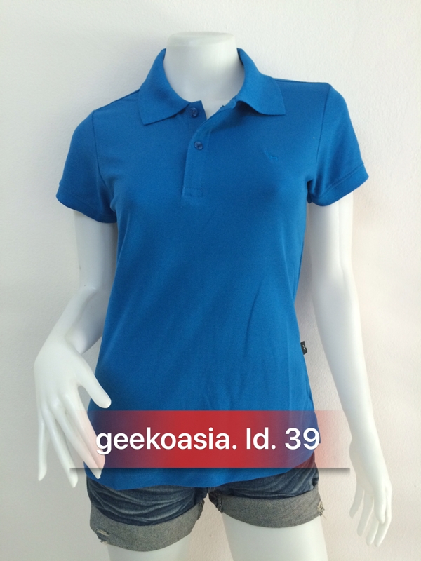 เสื้อโปโลผู้หญิง สีฟ้าอมน้ำเงิน