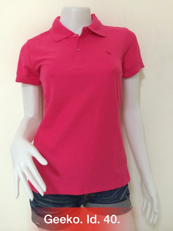 เสื้อโปโลผู้หญิงสีบานเย็นอ่อน