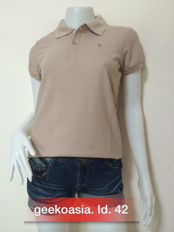 เสื้อโปโลผู้หญิงสีกากี