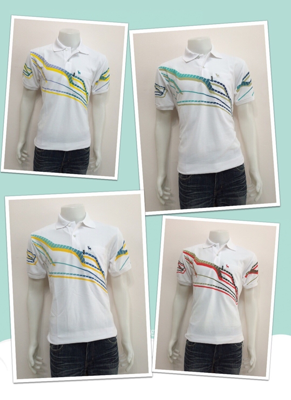 เสื้อโปโลชายพิมพ์ลาย