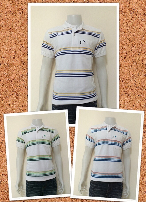 เสื้อโปโลชายพิมพ์ลาย