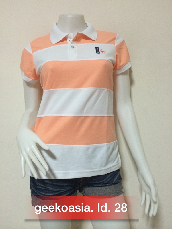 เสื้อโปโลตัดต่อหญิงสีโอสร